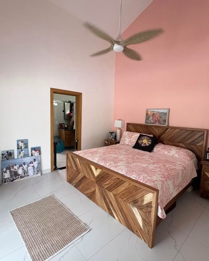 Chevron Bed and Nightstands