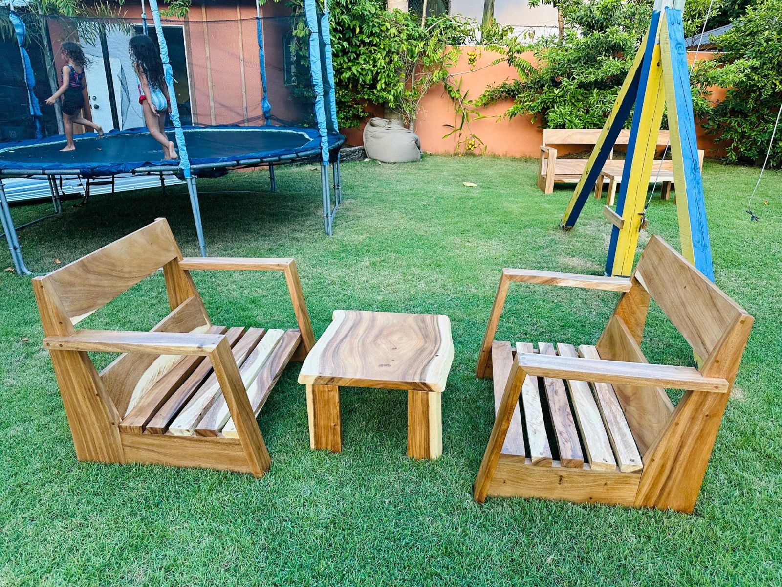 Garden Armchairs and Side Table