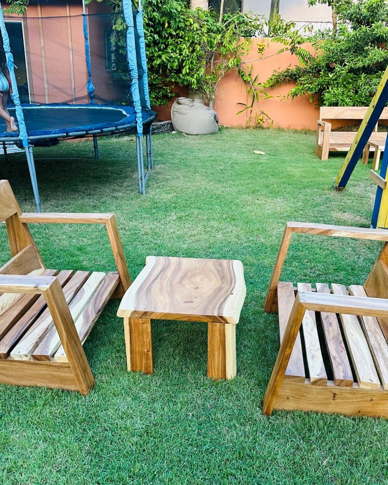 Garden Armchairs and Side Table