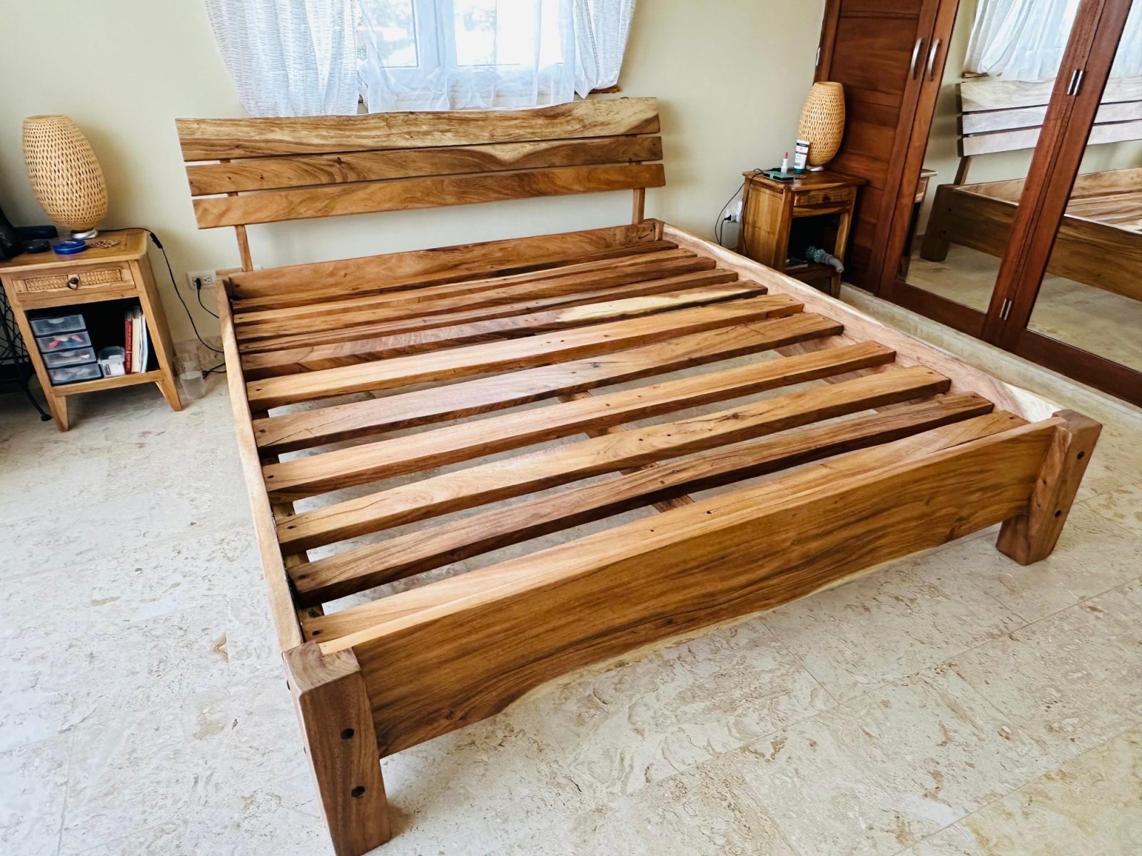 Live Edge Headboard Bed