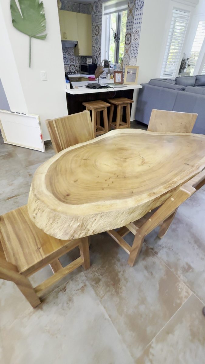 Slab Dining Table and Chairs